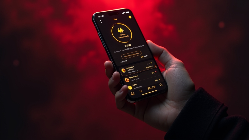 Hand holding a phone with a clean Chicken Road app review interface