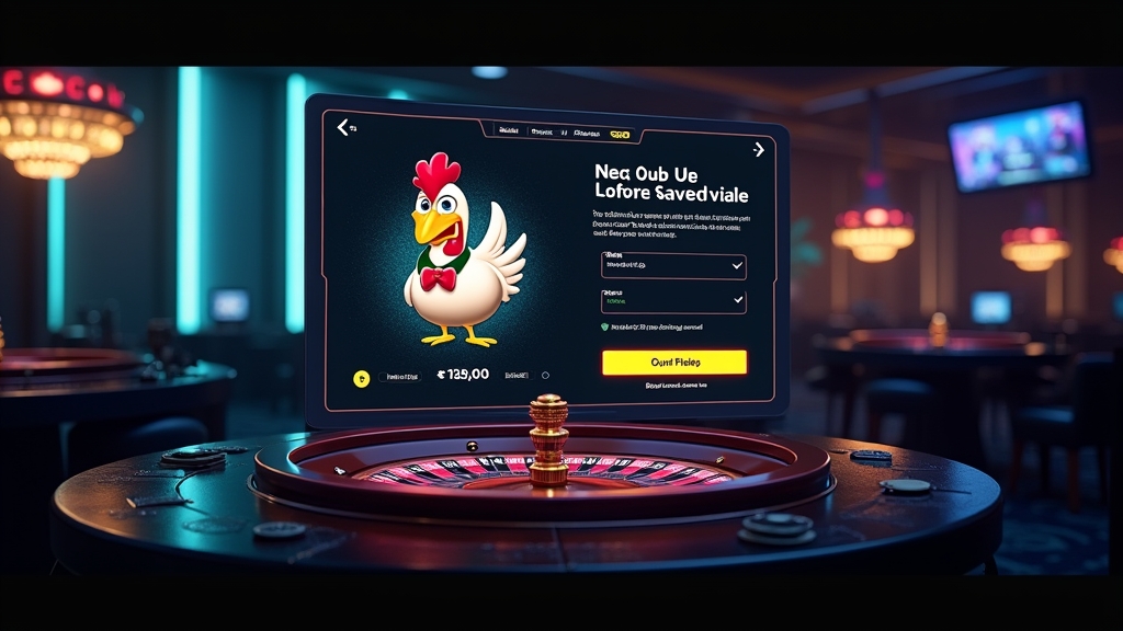 A bonus code screen for Chicken Road beside a casino-style registration form